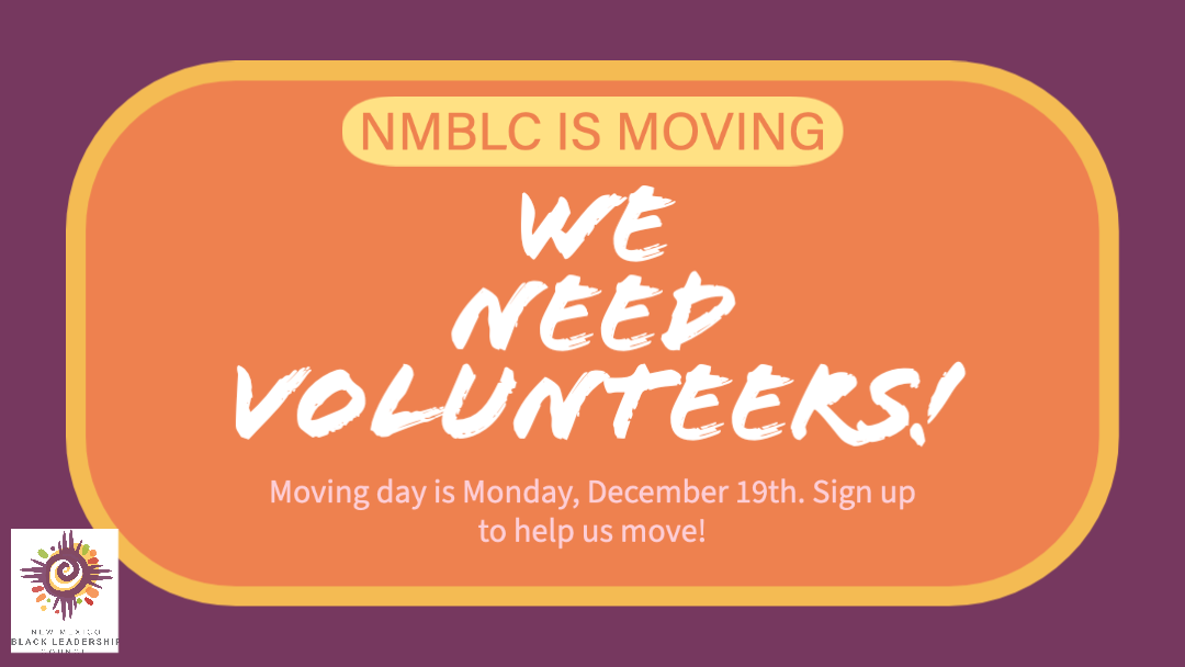 NMBLC is Moving and Needs Volunteers!