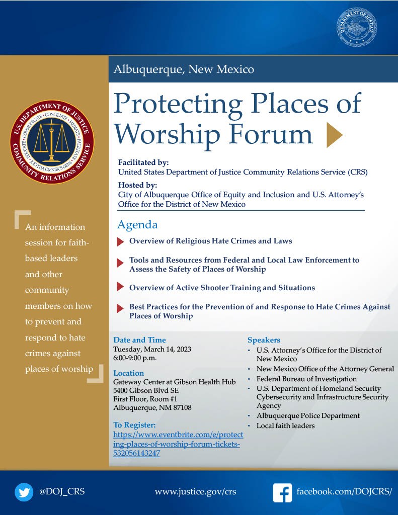 Protecting Places of Worship Forum