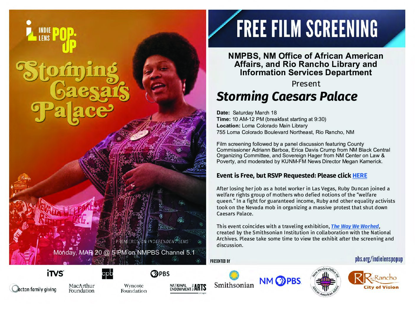 Storming Caesars Palace free film screening