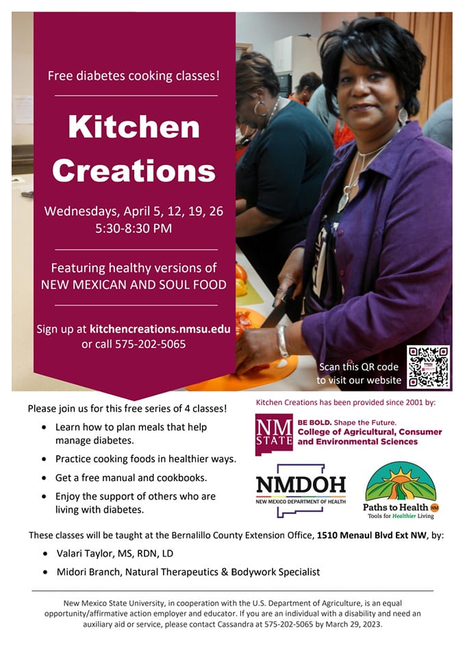 Kitchen Creations Diabetes Education Class