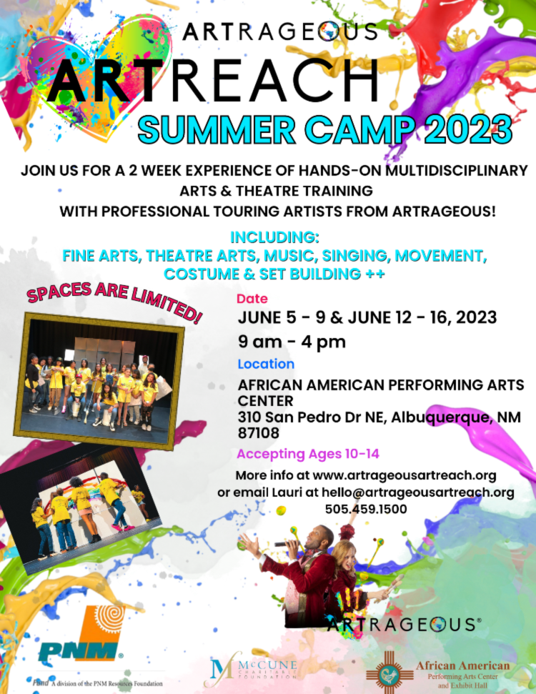 Artrageous Artreach Summer Camp