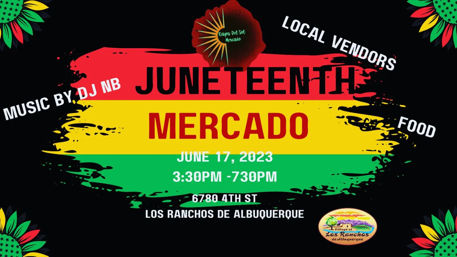 Rayos del Sol Juneteenth Mercado