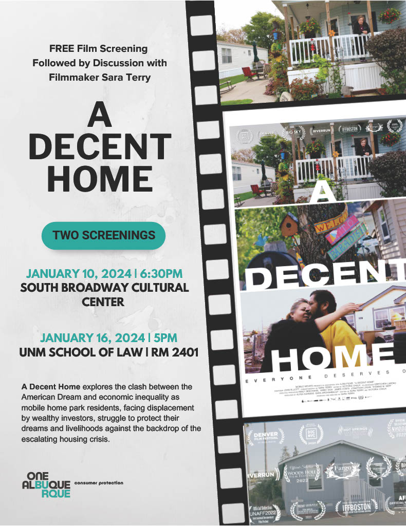 “A Decent Home” Film Screening