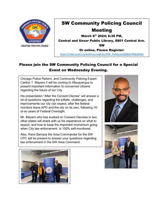 Community Policing Council Meeting with Carlton Mayers