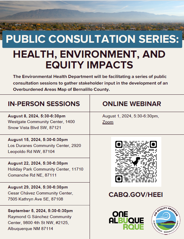 Public Input on Health and Environmental Equity – Overburdened Areas Map