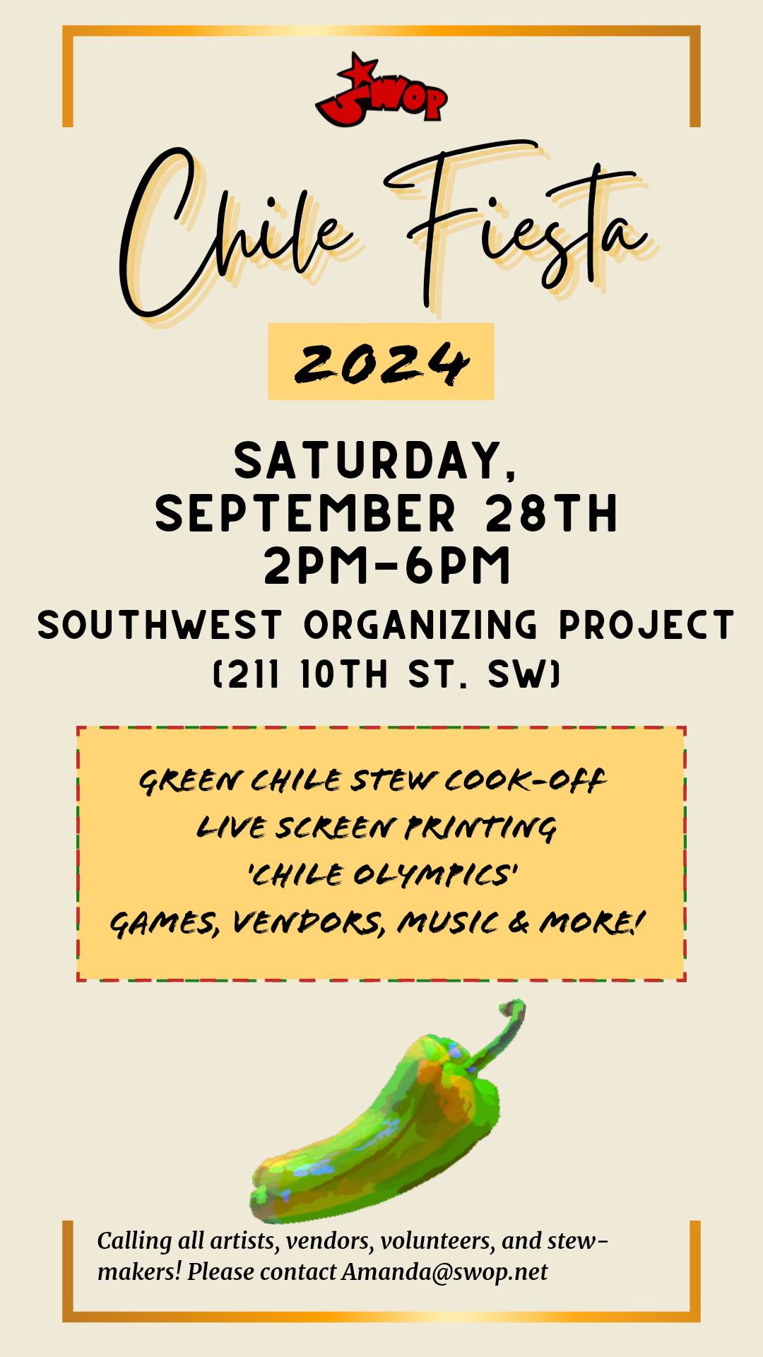 SWOP Chile Harvest Fiesta