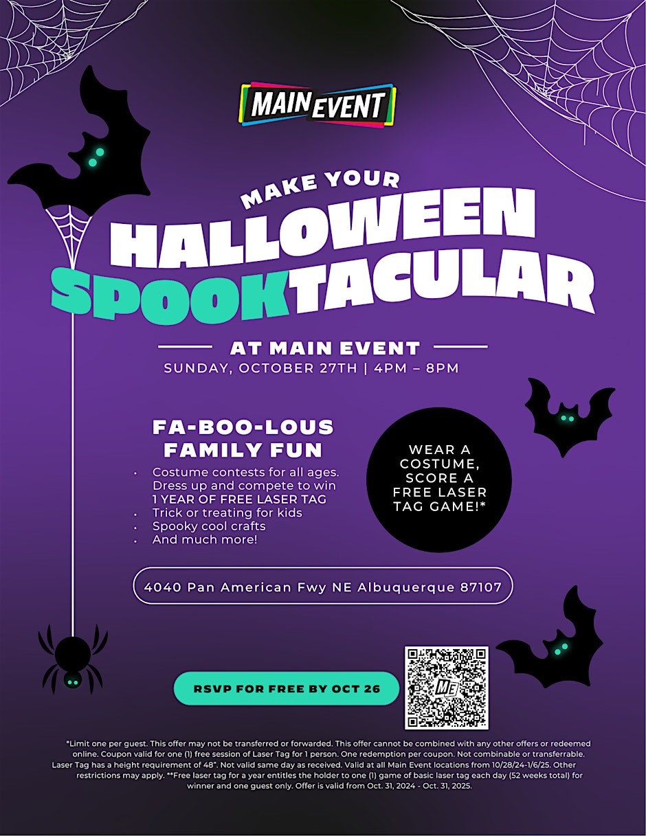 Halloween Spooktacular (with free Laser Tag)