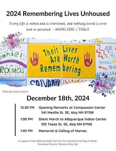 2024 Remembering Lives Unhoused Memorial & March