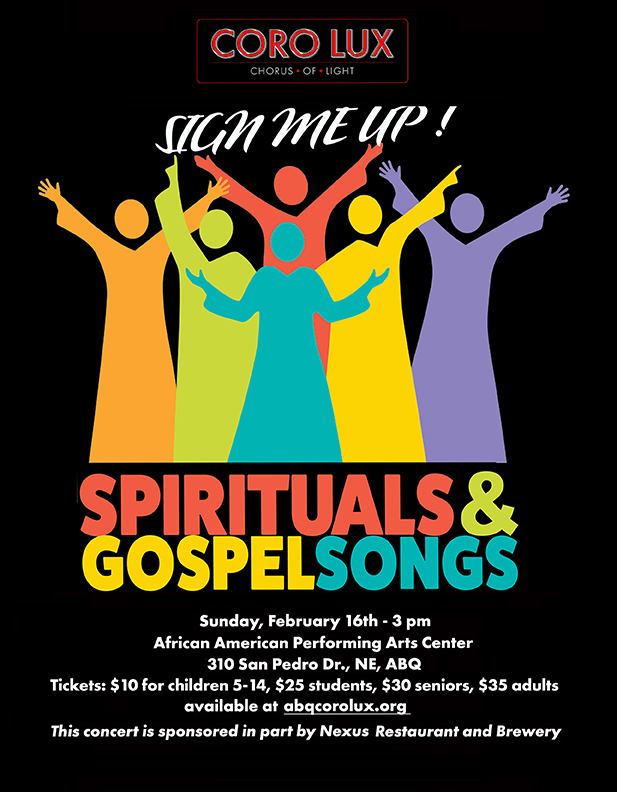 Sign Me Up! – Spirituals and Gospel Songs