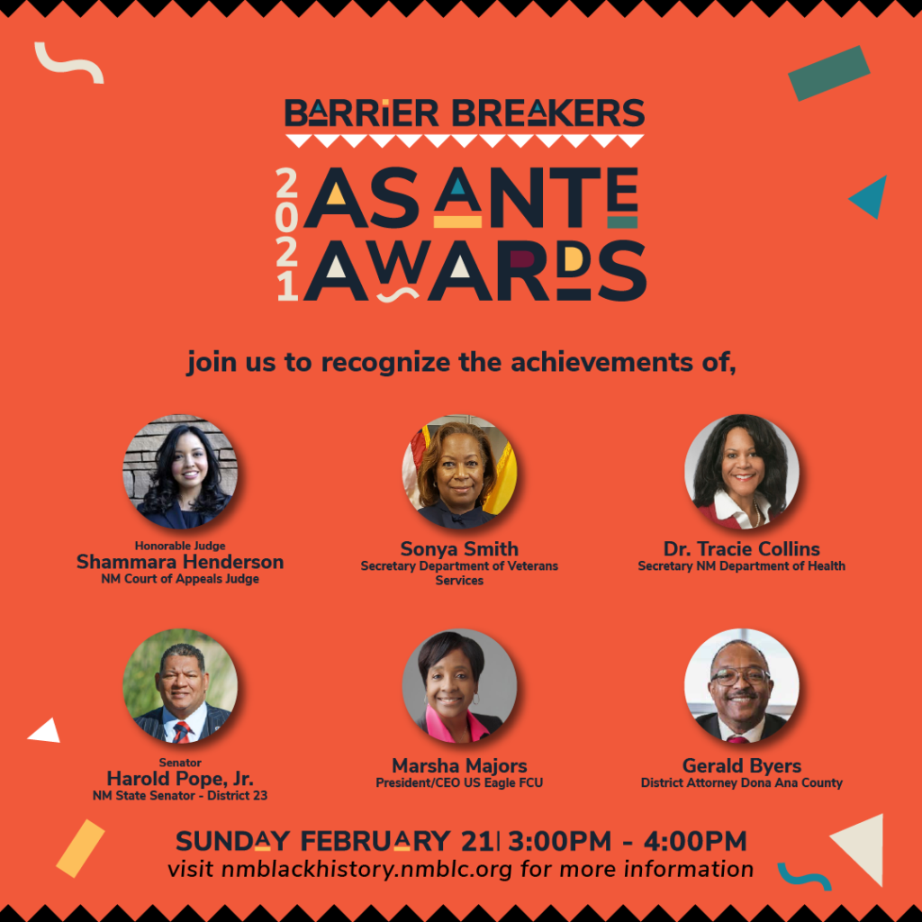 Asante Awards Barrier Breakers 2021 flyer