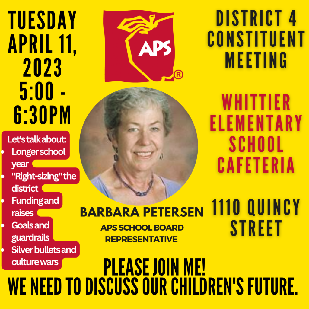 APS District 4 Constituent Meeting with Barbara Petersen