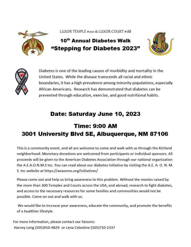 10th Annual Luxor Diabetes Walk