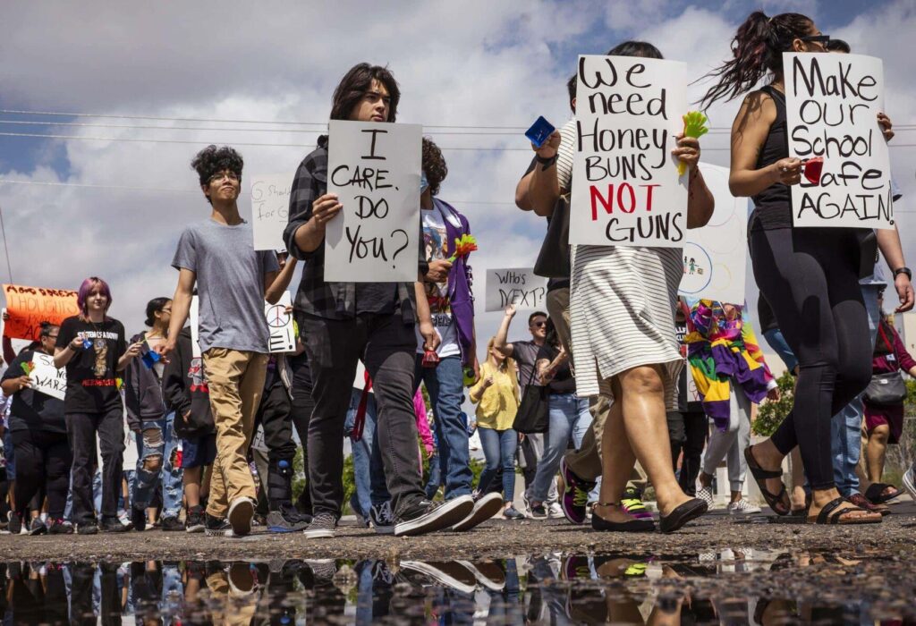 UpLift Chronicles July 2023 photo of West Mesa gun violence protest