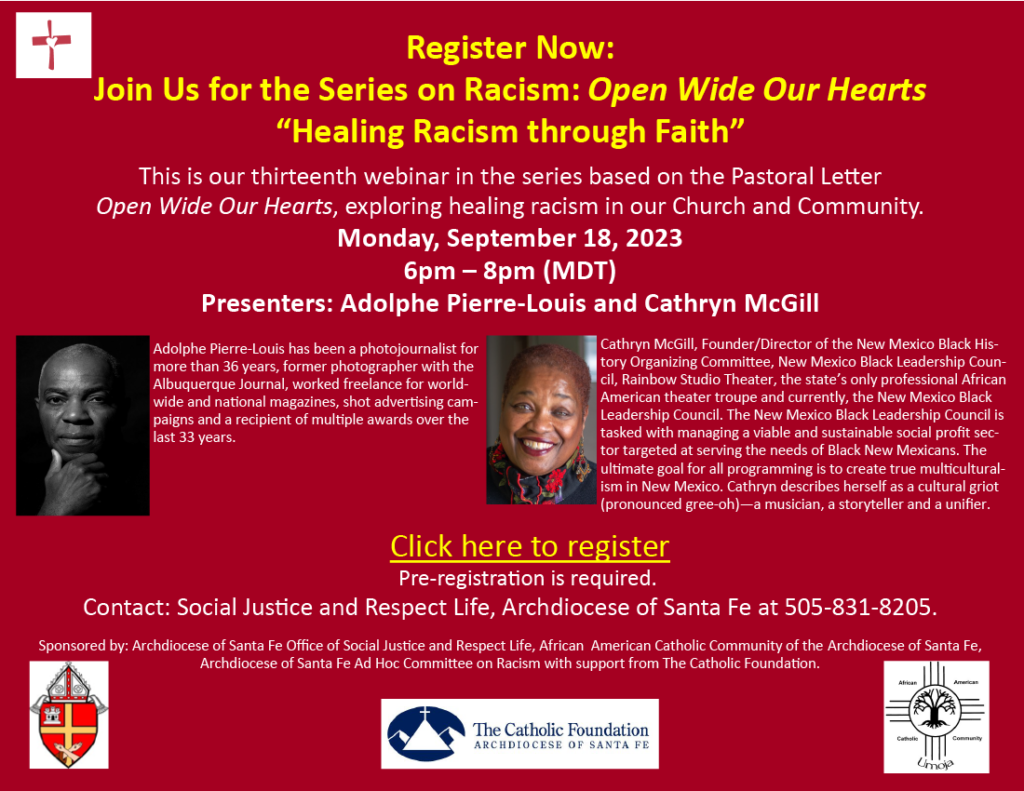 Open Wide Our Hearts webinar: Healing Racism Through Faith