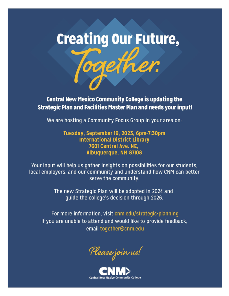 CNM Strategic Plan focus group