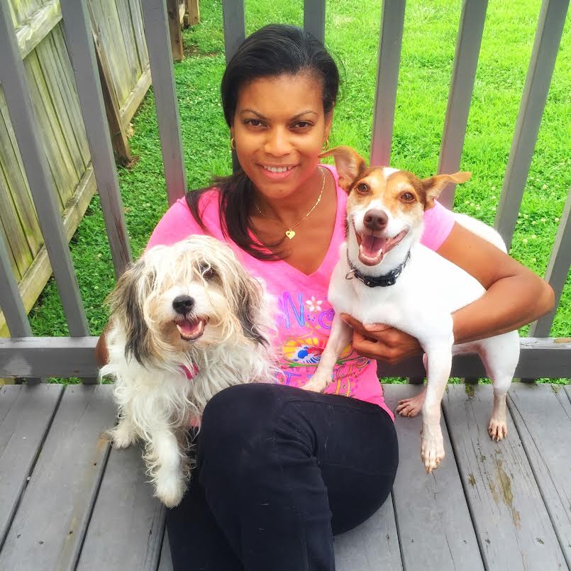 Sonya Bellafant with her dogs.