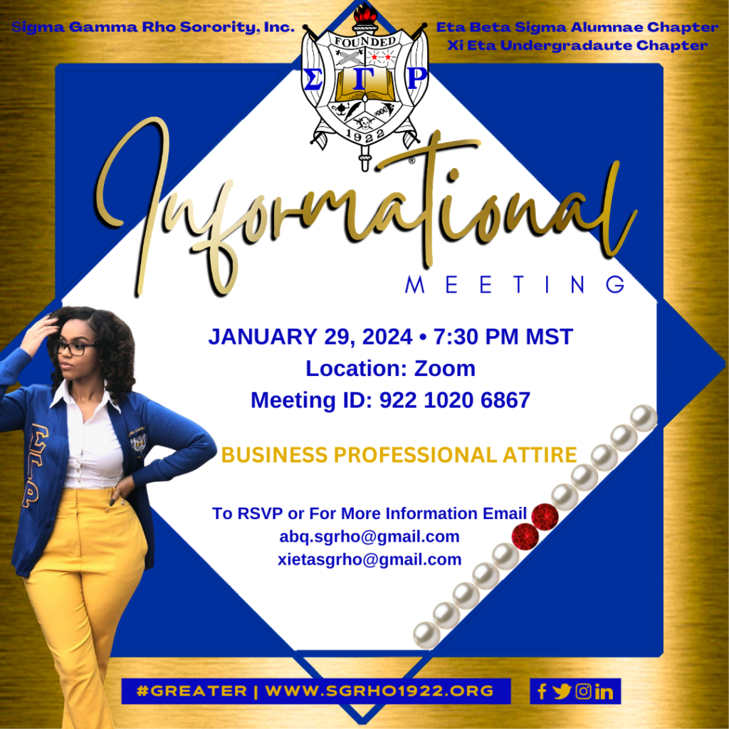 Sigma Gamma Rho Informational Meeting