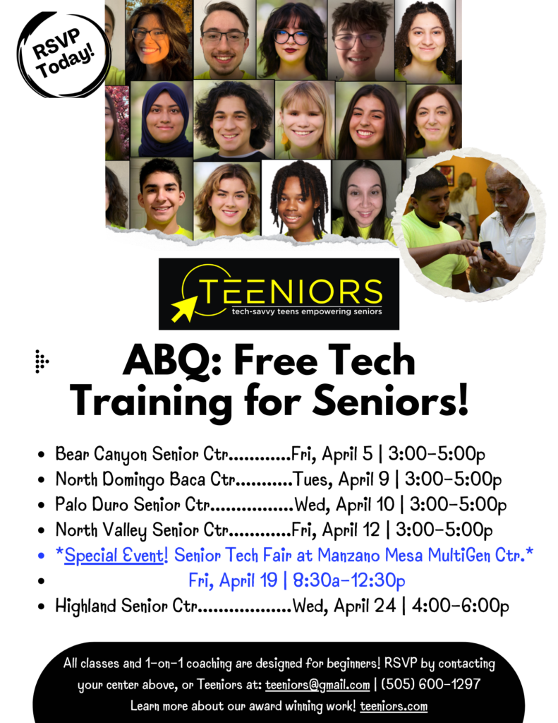 Teeniors: Free Tech Help for Seniors