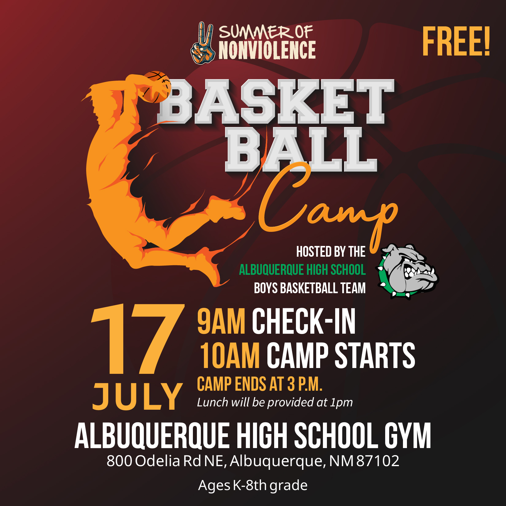 FREE One-Day Basketball Camp