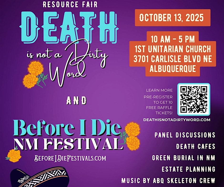 Before I Die Festival & Death Is NOT a Dirty Word Resource Fair