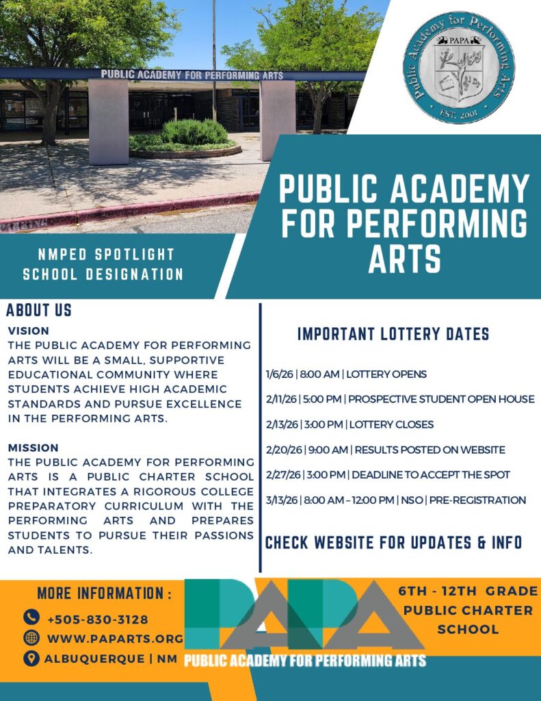 PAPA Performing Arts Academy Lottery Opens